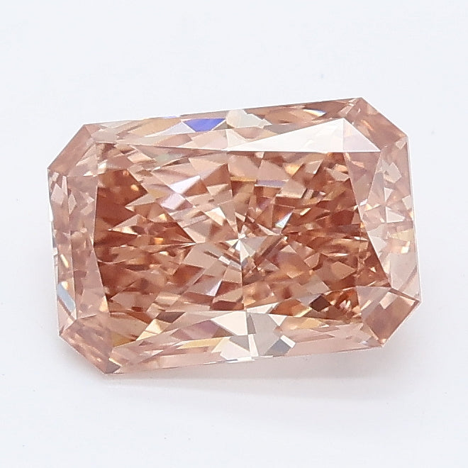 1.52 carat fancy pink radiant lab grown diamond VS1 clarity