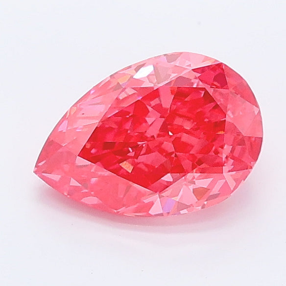 1.03 carat fancy vivid pink pear lab grown diamond VS1 clarity