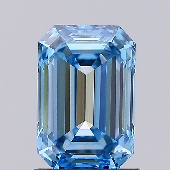 1.48 carat fancy intense blue emerald lab grown diamond VS1 clarity