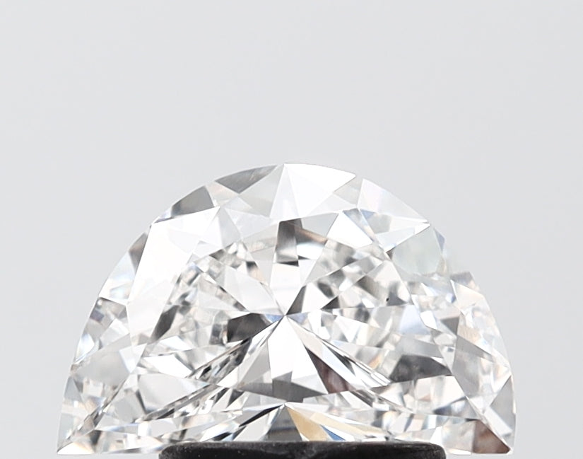 1.50 carat half moon lab grown diamond F color VVS2 clarity