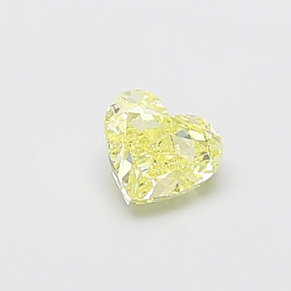 0.51 carat fancy yellow heart lab grown diamond VS1 clarity