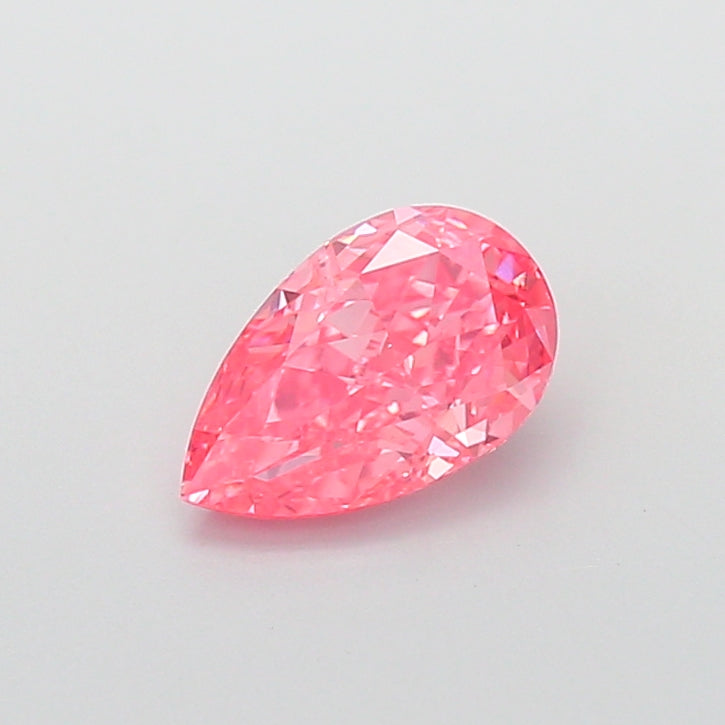 1.52 carat fancy vivid pink pear lab grown diamond VS1 clarity