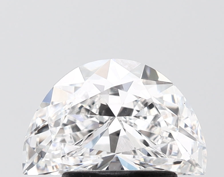 1.55 carat half moon lab grown diamond E color VS1 clarity