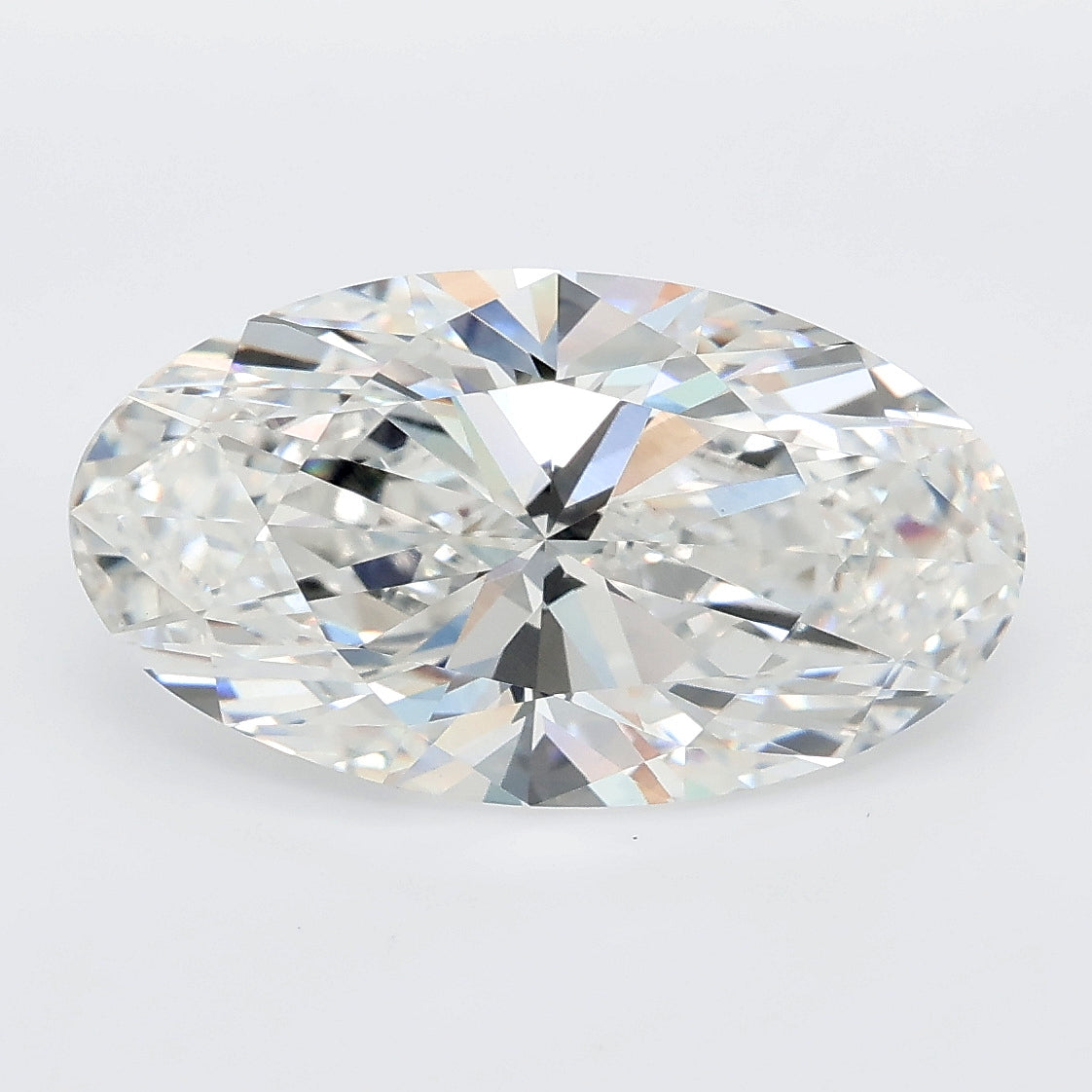 5.04 carat moval lab grown diamond F color VVS2 clarity