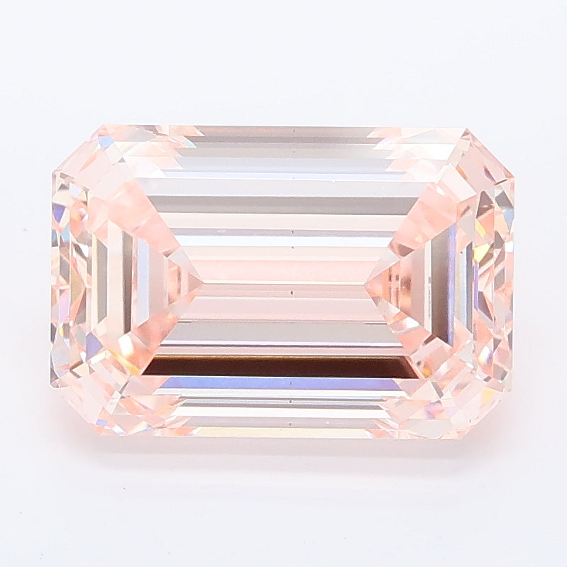 3.53 carat fancy intense pink emerald lab grown diamond VS1 clarity