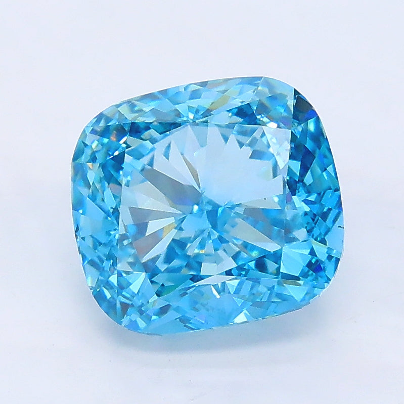 3.01 carat fancy vivid blue cushion lab grown diamond VS2 clarity