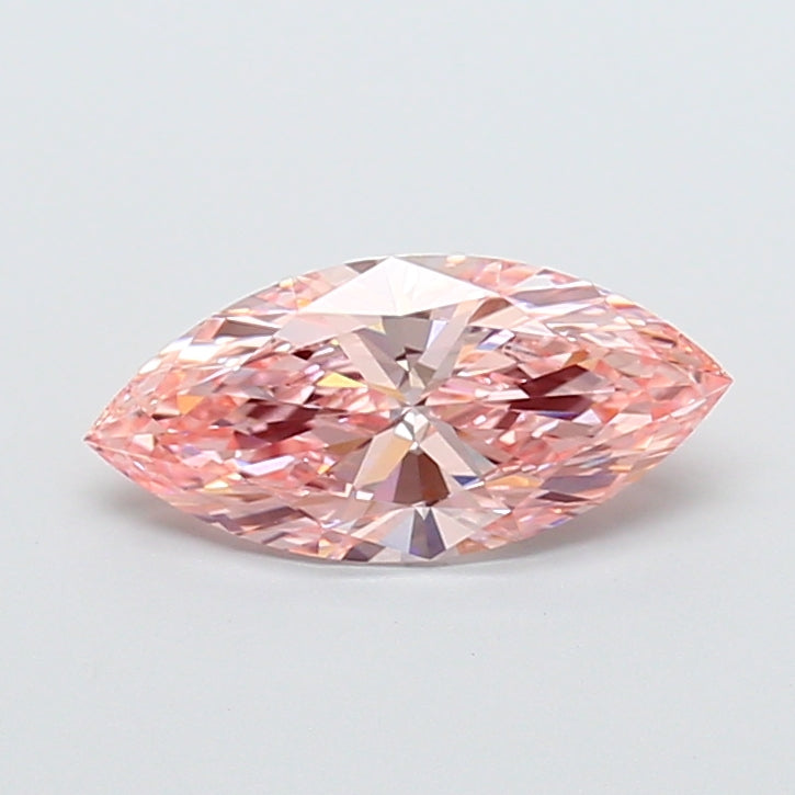 2.04 carat fancy vivid pink marquise lab grown diamond VS1 clarity