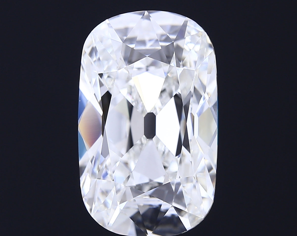 10.08 carat old mine cushion lab grown diamond F color VVS2 clarity
