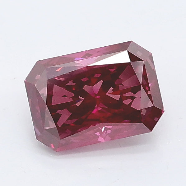 1.04 carat fancy deep pink radiant lab grown diamond VVS2 clarity