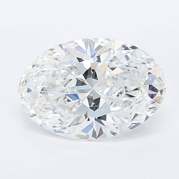 1.07 carat oval lab grown diamond D color VVS2 clarity