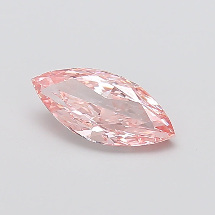 1.30 carat fancy vivid pink marquise lab grown diamond VS1 clarity