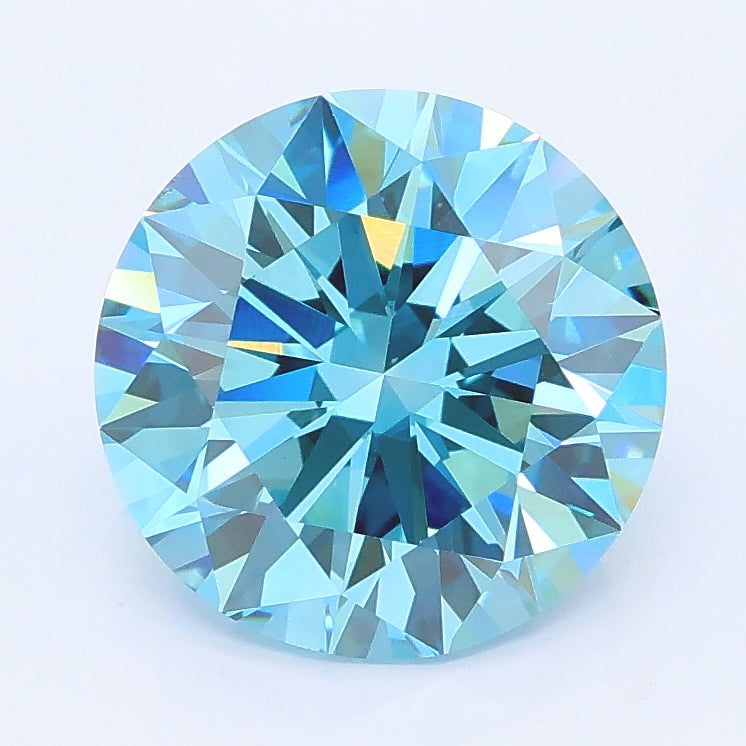 2.96 carat fancy vivid blue round lab grown diamond VS1 clarity