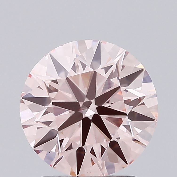 1.99 carat fancy intense pink round lab grown diamond VS1 clarity