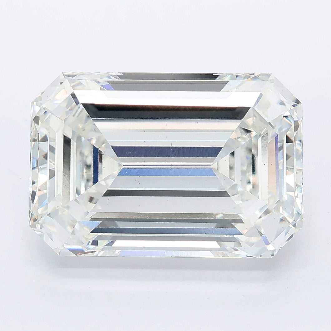 8.07 carat emerald lab grown diamond F color VS1 clarity