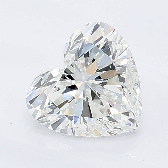0.98 carat heart lab grown diamond E color VVS2 clarity