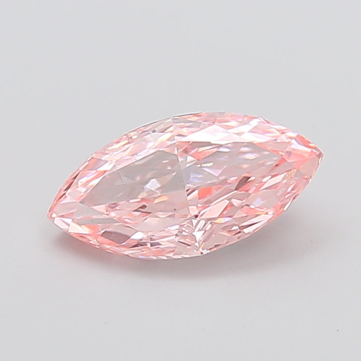 2.01 carat fancy vivid pink marquise lab grown diamond VS1 clarity