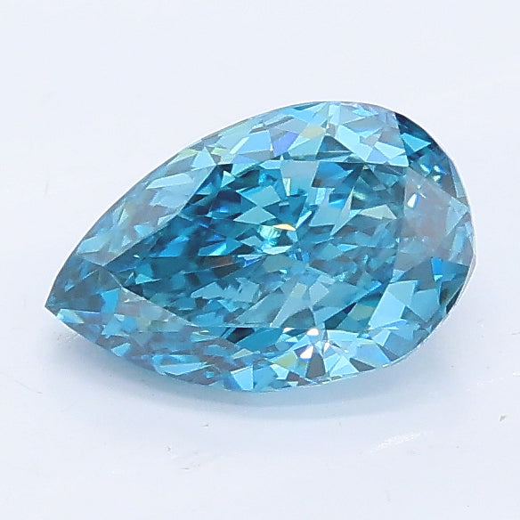 1.01 carat fancy vivid blue pear lab grown diamond VVS2 clarity