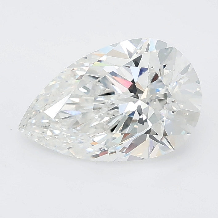 1.53 carat pear lab grown diamond D color VVS2 clarity
