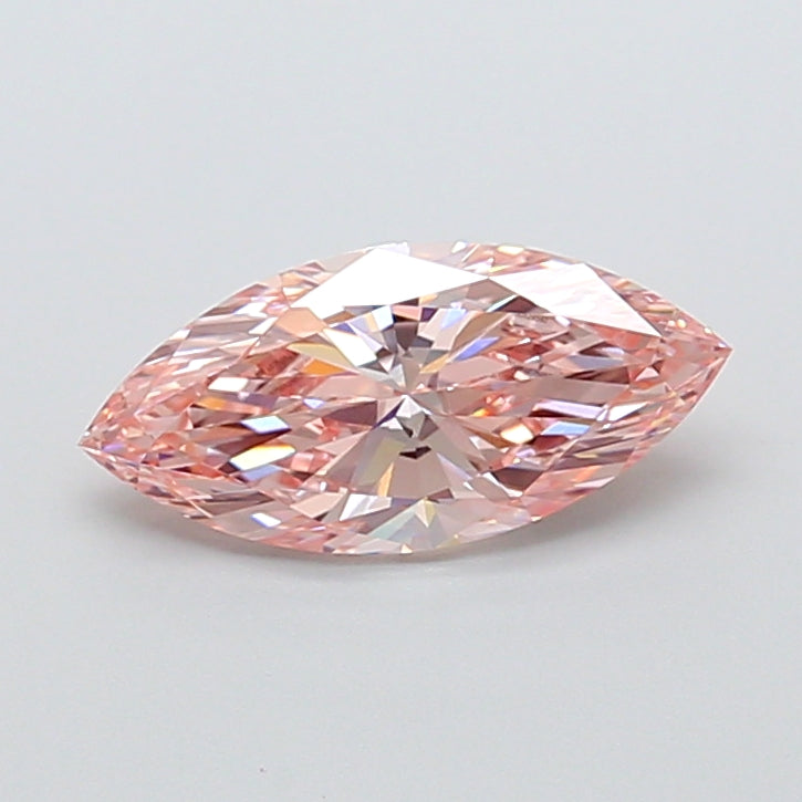2.01 carat fancy intense pink marquise lab grown diamond VVS2 clarity