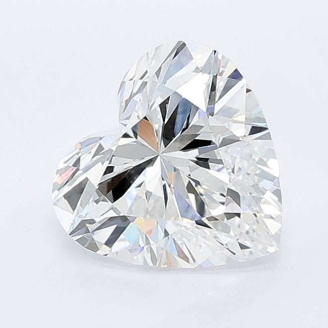 1.59 carat heart lab grown diamond E color VVS2 clarity