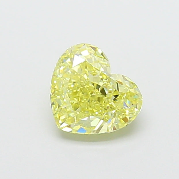 1.03 carat fancy intense yellow heart lab grown diamond VS1 clarity