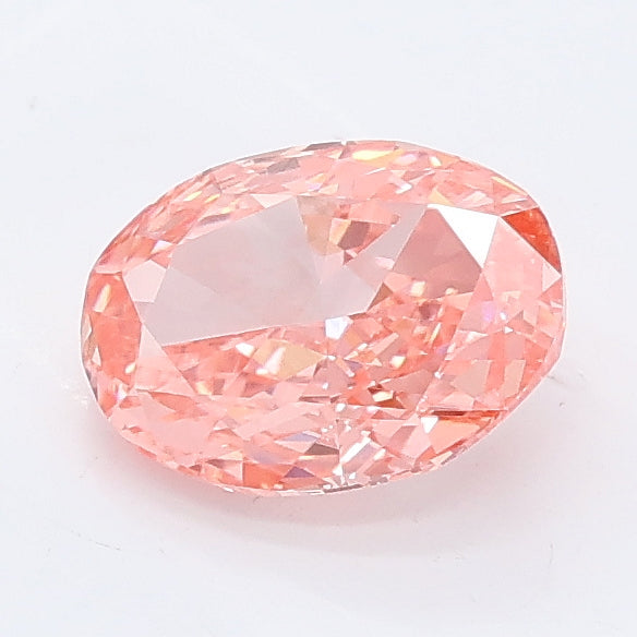 1.04 carat fancy vivid pink oval lab grown diamond VVS2 clarity