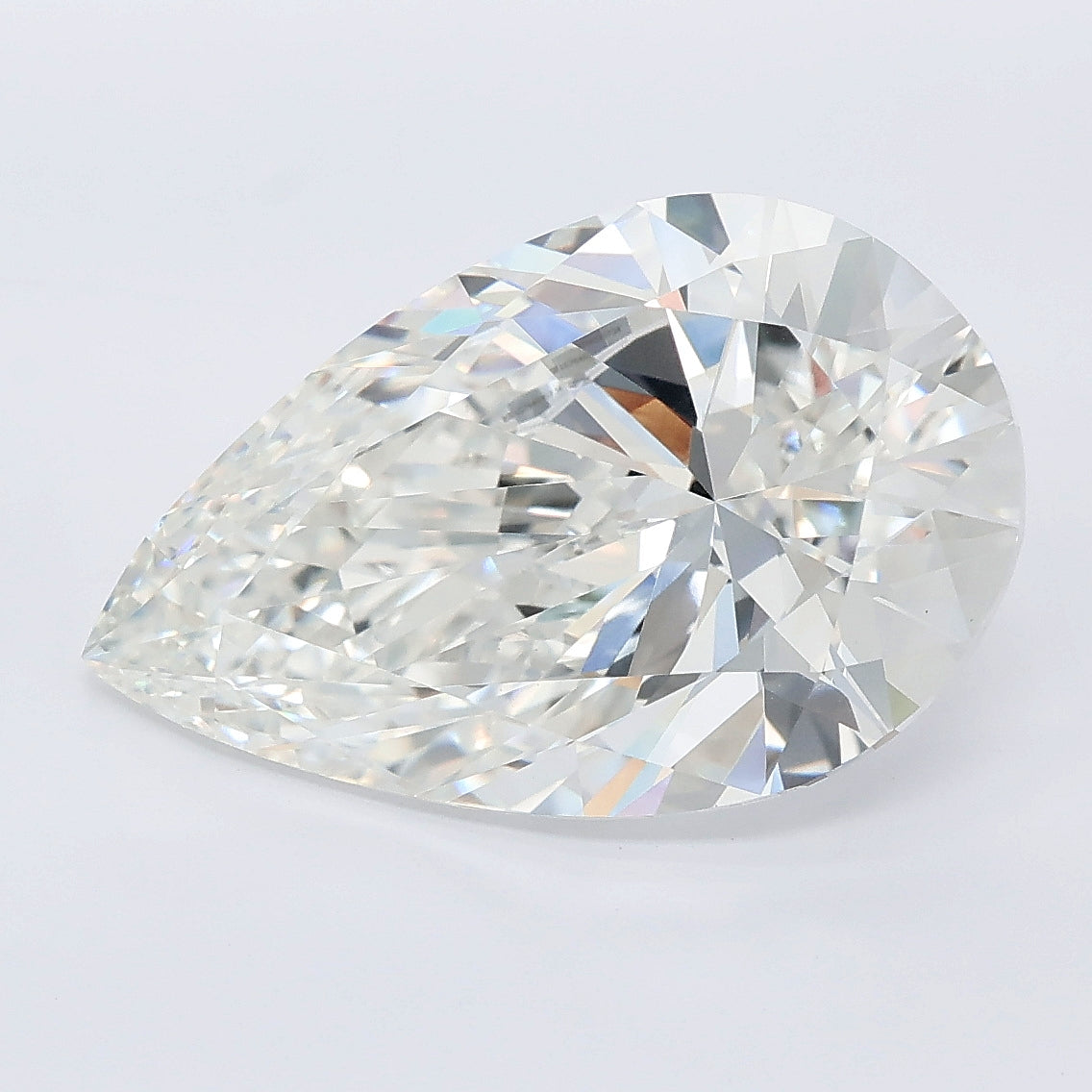6.04 carat pear lab grown diamond F color VVS2 clarity