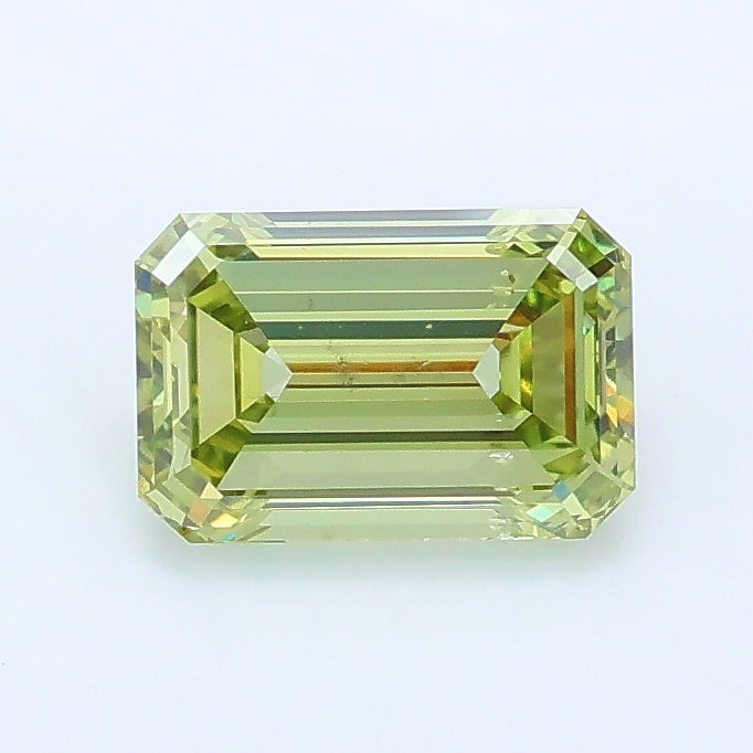 1.00 carat fancy vivid green emerald lab grown diamond SI1 clarity