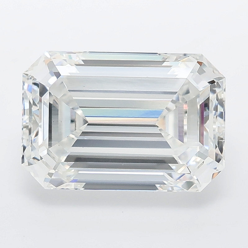 3.51 carat emerald lab grown diamond E color VS1 clarity