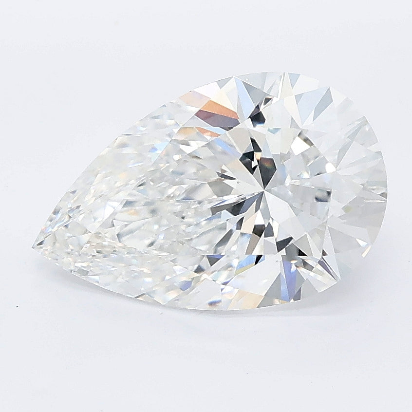 2.56 carat pear lab grown diamond E color VS1 clarity