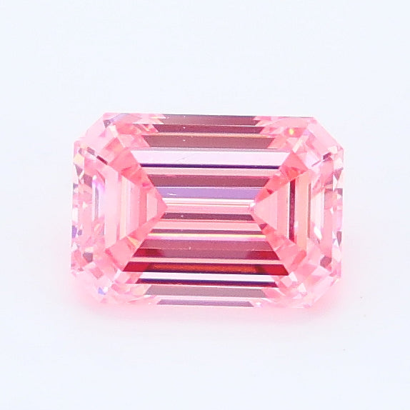 1.00 carat fancy vivid pink emerald lab grown diamond VS1 clarity