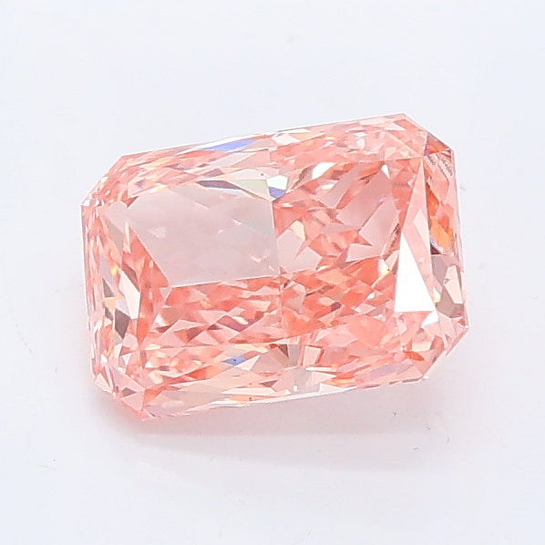 1.07 carat fancy vivid pink radiant lab grown diamond VVS2 clarity