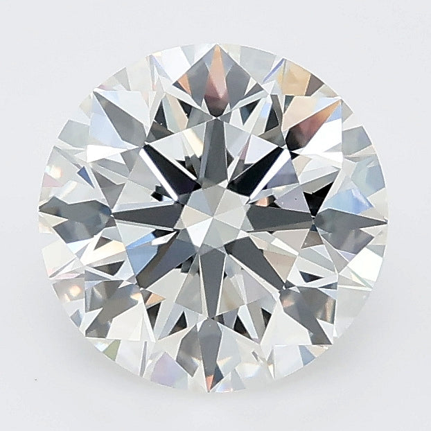 2.05 carat round lab grown diamond E color VVS2 clarity