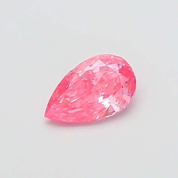 1.00 carat fancy vivid pink pear lab grown diamond VS2 clarity