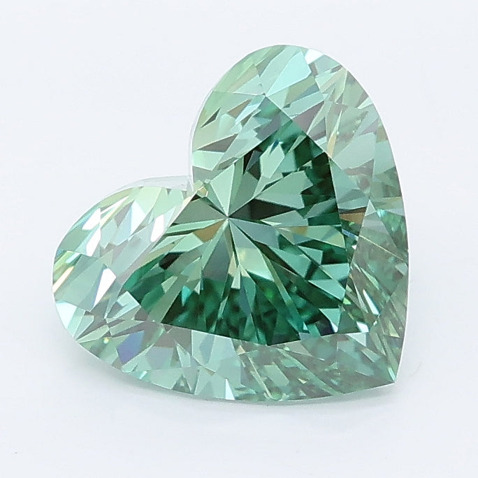 2.07 carat fancy vivid green heart lab grown diamond VS1 clarity