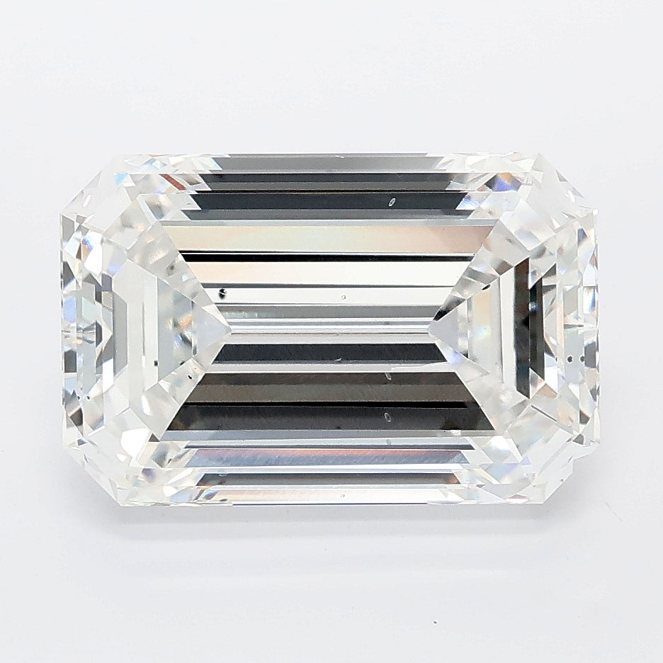 5.04 carat emerald lab grown diamond E color VS2 clarity