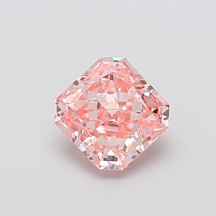 2.01 carat fancy vivid pink radiant lab grown diamond VS1 clarity