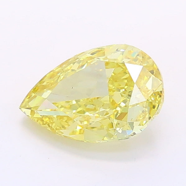 1.03 carat fancy intense yellow pear lab grown diamond VS1 clarity