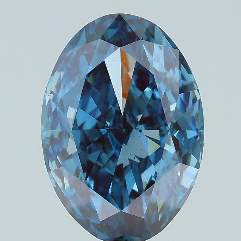 1.88 carat fancy blue oval lab grown diamond VS2 clarity