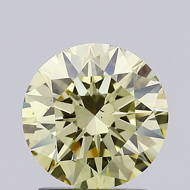 1.84 carat fancy yellow round lab grown diamond VS2 clarity