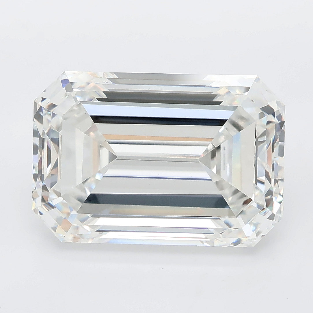 8.56 carat emerald lab grown diamond E color VVS2 clarity