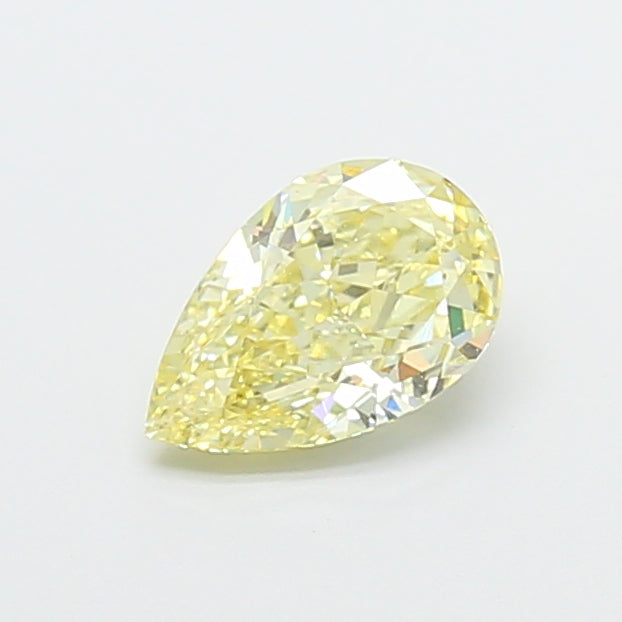1.04 carat fancy yellow pear lab grown diamond VVS2 clarity