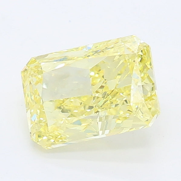 1.33 carat fancy intense yellow radiant lab grown diamond VVS2 clarity