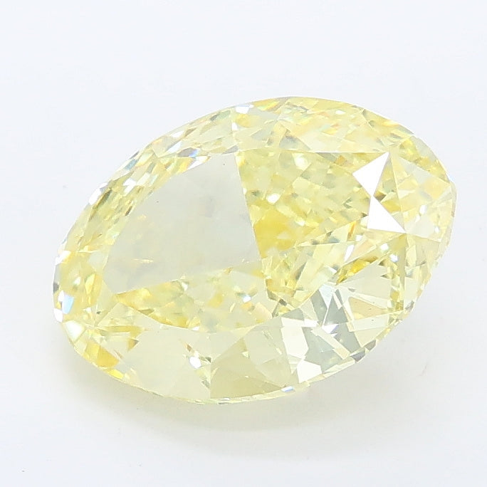 2.35 carat fancy intense yellow oval lab grown diamond VS1 clarity