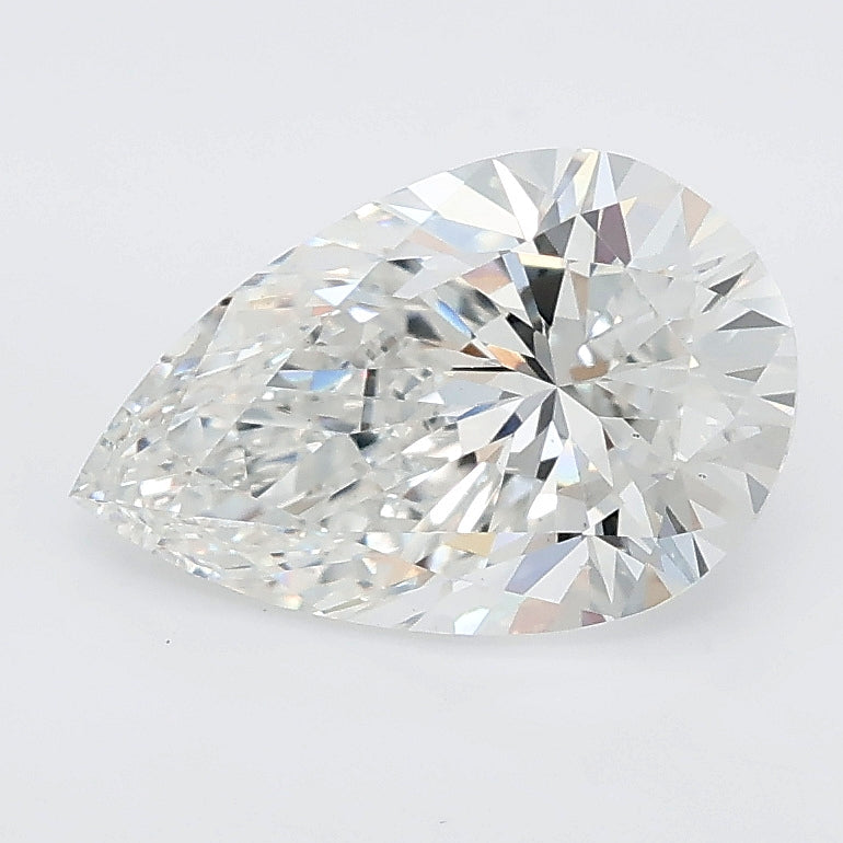 2.04 carat pear lab grown diamond E color VS1 clarity
