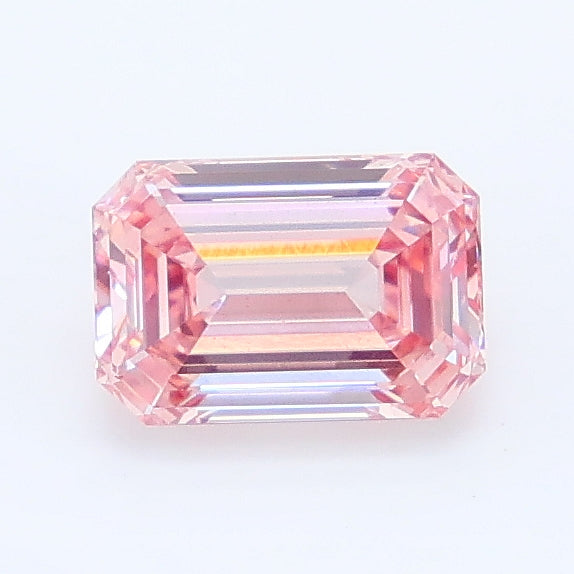 1.00 carat fancy vivid pink emerald lab grown diamond VS2 clarity