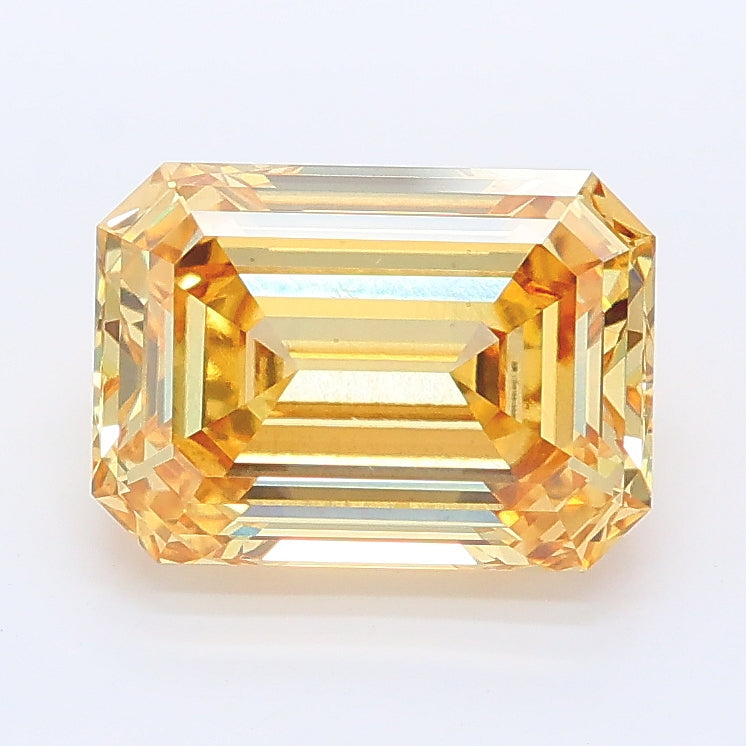 2.40 carat fancy yellow emerald lab grown diamond VS2 clarity