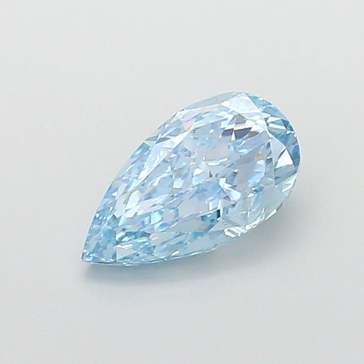 2.00 carat fancy vivid blue pear lab grown diamond VVS2 clarity