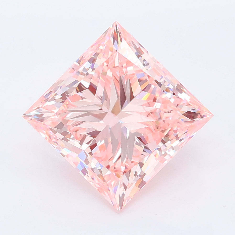 5.00 carat fancy vivid pink princess lab grown diamond VS2 clarity