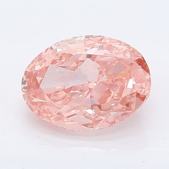 1.03 carat fancy vivid pink oval lab grown diamond VS2 clarity